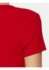 Tommy Jeans T-Shirt Essential DW0DW17383 Czerwony Slim Fit. Kolor: czerwony. Materiał: bawełna