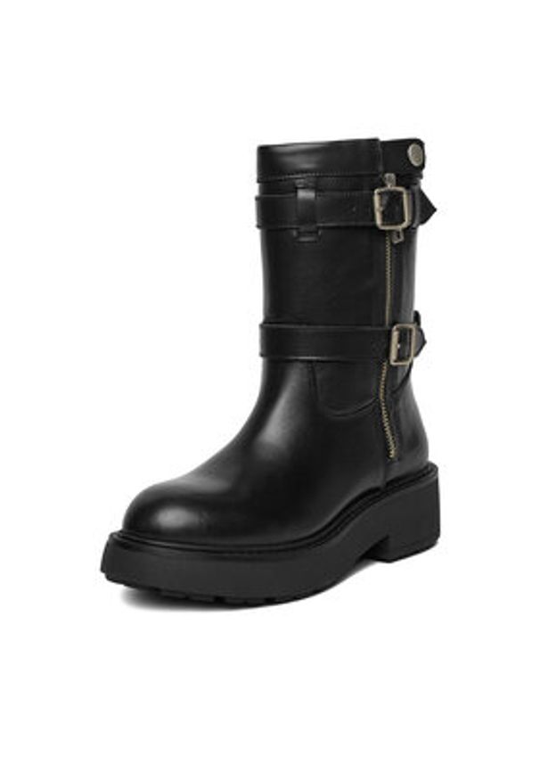 Badura Botki EO-ELINA-30306 Czarny. Kolor: czarny. Materiał: skóra