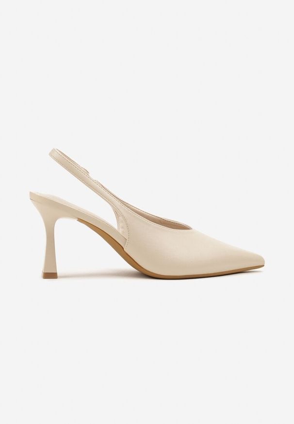 Renee - Beżowe Sandały Vices na Szpilce Slingback Kolliva. Okazja: na spotkanie biznesowe, na co dzień. Kolor: beżowy. Obcas: na szpilce. Styl: biznesowy, casual, elegancki