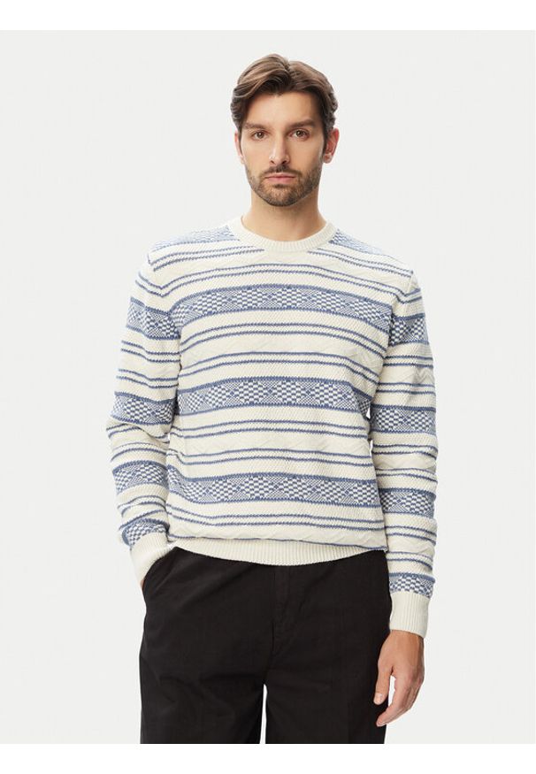 Guess Sweter M6YR15 Z0920 Kremowy Regular Fit. Kolor: kremowy. Materiał: bawełna