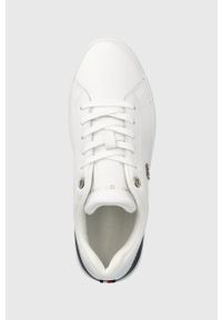 TOMMY HILFIGER - Tommy Hilfiger sneakersy skórzane TH COURT SNEAKER kolor biały. Kolor: biały. Materiał: skóra #5