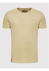 4f - 4F T-Shirt R4L21-TSM901 Beżowy Regular Fit. Kolor: beżowy. Materiał: bawełna