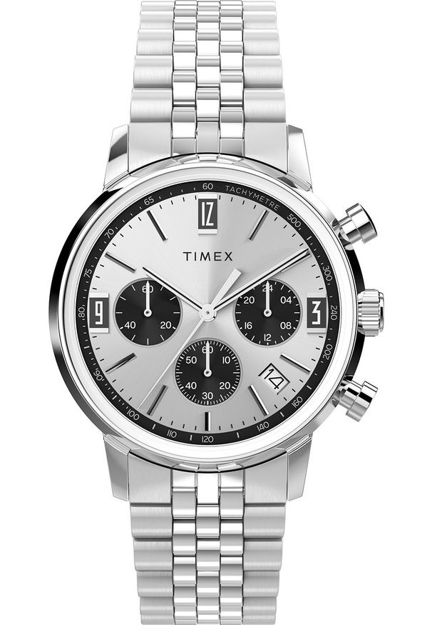 Zegarek Timex Zegarek męski Timex TW2W10400 srebrny. Kolor: srebrny