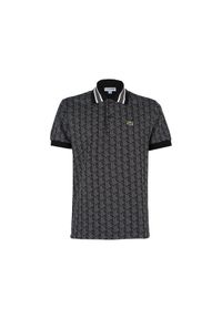 Lacoste Polo DH1417 Czarny Regular Fit. Typ kołnierza: polo. Kolor: czarny. Materiał: bawełna