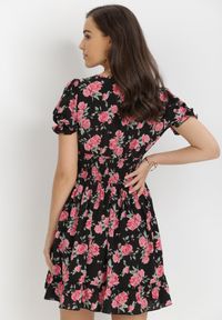 Born2be - Czarna Sukienka Aethiliana. Kolor: czarny. Długość rękawa: krótki rękaw. Długość: mini #6