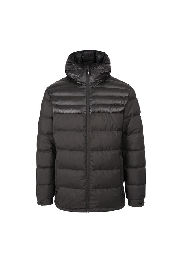 TRESPASS - Męska Kurtka Puchowa Tacker Packaway. Kolor: czarny. Materiał: puch. Sport: turystyka piesza