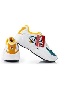 Buty do biegania męskie Fila Mindblower białe. Kolor: żółty, biały, wielokolorowy. Materiał: guma, materiał, tkanina, syntetyk