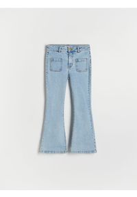 Reserved - Jeansy extra bootcut - niebieski. Kolor: niebieski #1