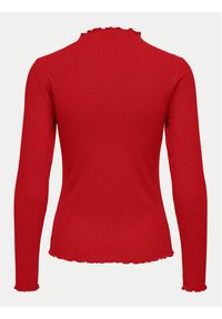 only - ONLY Bluzka Emma 15180040 Czerwony Slim Fit. Kolor: czerwony. Materiał: syntetyk #5