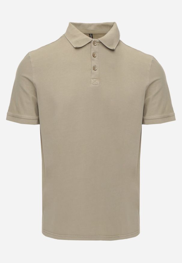 Born2be - Ciemnozielona Gładka Koszulka Polo o Klasycznym Kroju Sinopea. Okazja: na co dzień, do pracy, na spotkanie biznesowe. Typ kołnierza: polo. Kolor: zielony. Materiał: jeans. Wzór: gładki. Styl: klasyczny