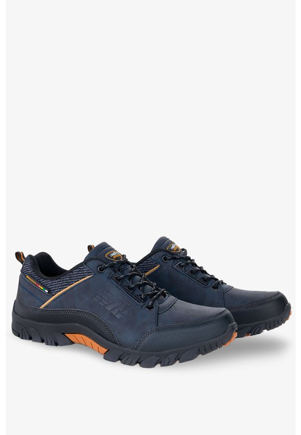 Badoxx - Granatowe buty trekkingowe sznurowane badoxx mxc8079. Kolor: brązowy, wielokolorowy, niebieski