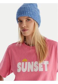 Roxy T-Shirt Sunnyoversize Easy ERJZT06033 Różowy Oversize. Kolor: różowy. Materiał: bawełna #5