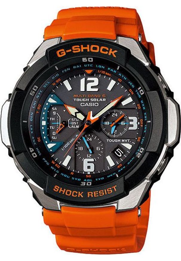Zegarek Casio GW-3000M-4AER G-Shock GravityMaster męski pomarańczowy. Kolor: pomarańczowy