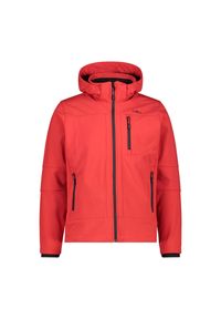 Kurtka męska turystyczna CMP 3A01787N. Typ kołnierza: kaptur. Kolor: czerwony. Materiał: softshell. Sport: turystyka piesza