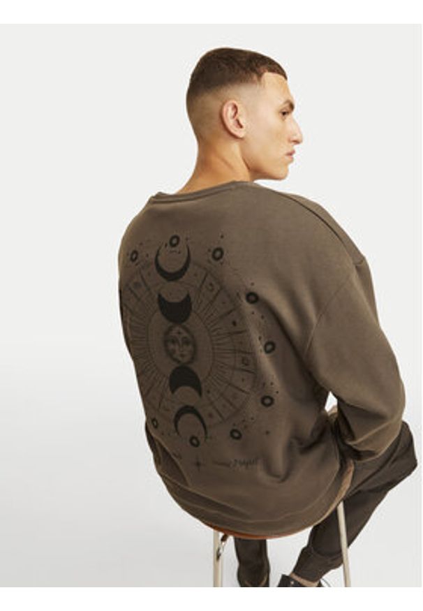 Jack & Jones - Jack&Jones Bluza Mystic 12257735 Khaki Relaxed Fit. Kolor: brązowy. Materiał: bawełna