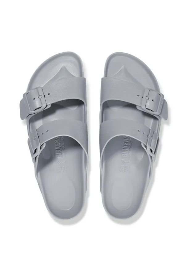 Birkenstock - BIRKENSTOCK Arizona EVA Stone Coin Klapki męskie. Okazja: na plażę. Kolor: szary. Wzór: paski. Sezon: lato. Styl: klasyczny, sportowy, wizytowy