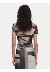 Desigual T-Shirt 25SWTK99 Czarny Regular Fit. Kolor: czarny. Materiał: syntetyk