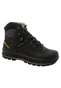 Buty trekkingowe męskie Grisport Nero Dakar Trekking 2. Wysokość cholewki: za kostkę. Zapięcie: sznurówki. Kolor: czarny. Materiał: materiał, tkanina, skóra. Szerokość cholewki: normalna. Sport: turystyka piesza