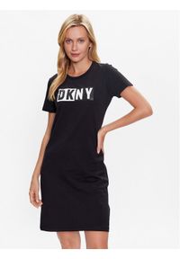 DKNY Sport Sukienka codzienna DP2D4261 Czarny Classic Fit. Okazja: na co dzień. Kolor: czarny. Materiał: bawełna. Typ sukienki: proste, sportowe. Styl: casual, sportowy #1