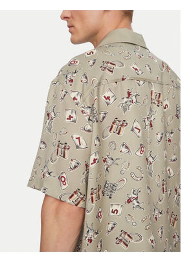 Hugo - HUGO Koszula Espino 50560632 Zielony jasny Oversize. Kolor: zielony. Materiał: lyocell