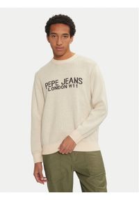 Pepe Jeans Sweter Cardin PM702466 Écru Regular Fit. Materiał: bawełna #1