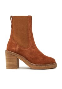 Clarks Botki Cassiano Top 26178669 Brązowy. Kolor: brązowy. Materiał: zamsz, skóra