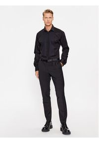 Karl Lagerfeld - KARL LAGERFELD Koszula 605127 534699 Czarny Modern Fit. Typ kołnierza: dekolt w karo. Kolor: czarny. Materiał: bawełna #2
