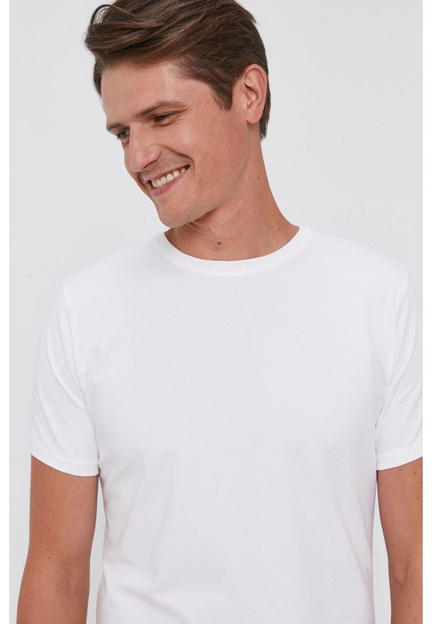 TIGER OF SWEDEN - Tiger Of Sweden - T-shirt (2-pack). Okazja: na co dzień. Kolor: biały. Materiał: dzianina. Wzór: gładki. Styl: casual