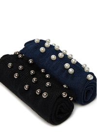 Nine West Zestaw 2 par wysokich skarpet damskich KR_NW_PEARL_Z_SS25 (2 PACK) Kolorowy. Materiał: materiał, bawełna. Wzór: kolorowy #3