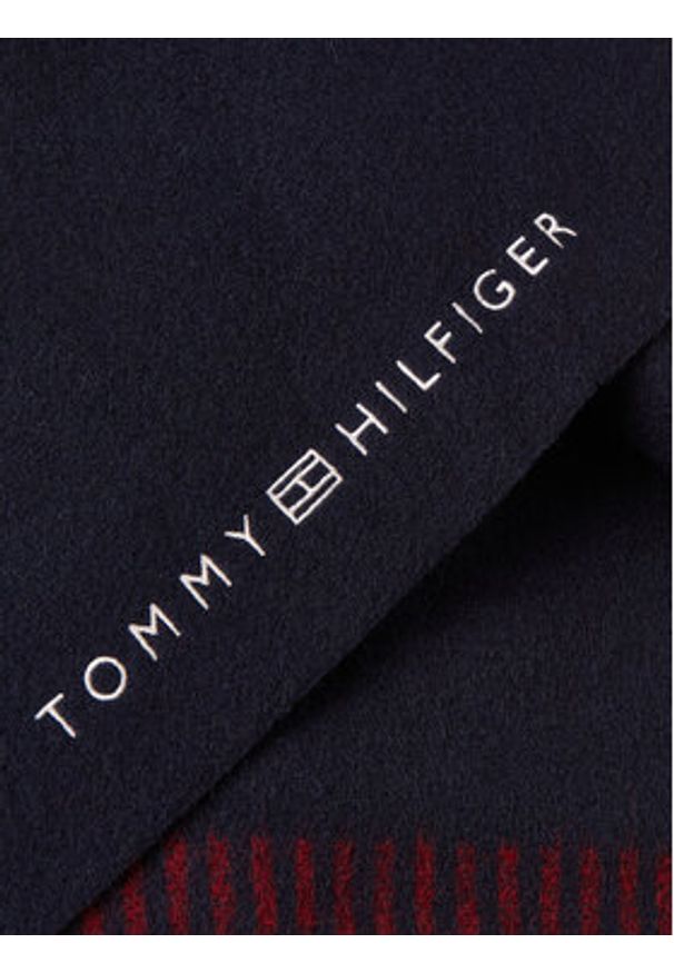 TOMMY HILFIGER - Tommy Hilfiger Szalik Corporate AM0AM12832 Granatowy. Kolor: niebieski. Materiał: materiał, wełna