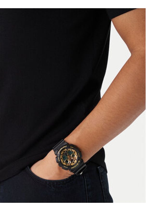 G-Shock Zegarek GA-100GGB-1A9ER Czarny. Kolor: czarny. Materiał: syntetyk