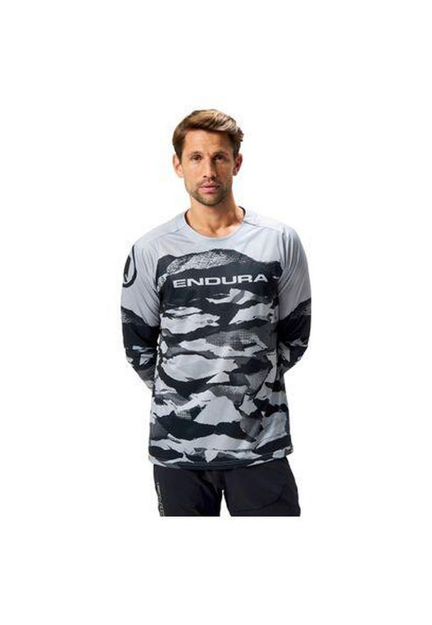 ENDURA - Longsleeve rowerowy męski Endura Mountain Camo Ltd. Kolor: czarny, wielokolorowy, brązowy, zielony. Długość rękawa: długi rękaw. Sport: kolarstwo