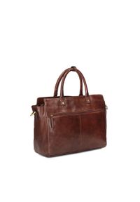 Kazar - Elegancka skórzana torba męska w biznesowym stylu. Kolor: brązowy. Materiał: skóra #2