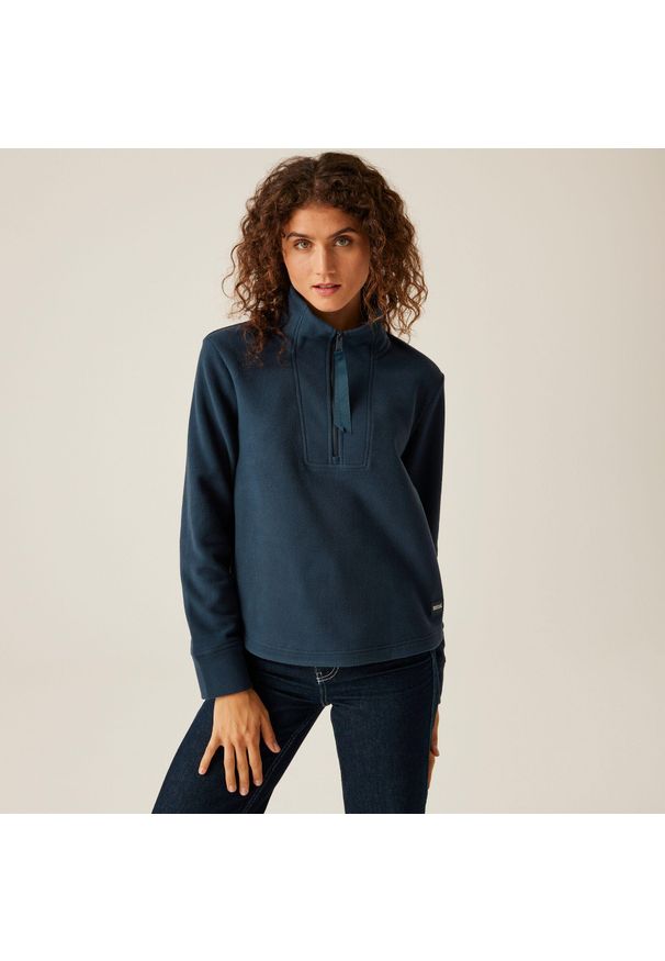 Polar 12 zip damski Regatta Juliette. Kolor: niebieski. Materiał: polar. Sport: turystyka piesza