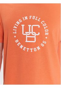 United Colors of Benetton - United Colors Of Benetton T-Shirt 3YR3U1050 Pomarańczowy Regular Fit. Kolor: pomarańczowy. Materiał: bawełna