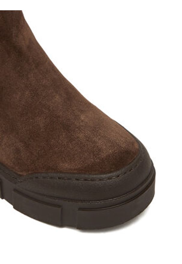 Vic Matié Botki 1H4010D V14D020350 Brązowy. Kolor: brązowy. Materiał: zamsz, skóra