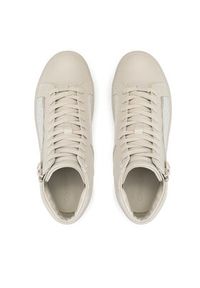 Calvin Klein Sneakersy High Top Lace Up W/Zip Mono HM0HM01046 Beżowy. Kolor: beżowy. Materiał: skóra #5