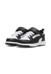 Puma - Sneakersy PUMA Rebound V6 Lo dla małych dzieci PUMA. Kolor: czarny, biały, wielokolorowy. Szerokość cholewki: normalna. Sport: turystyka piesza, koszykówka