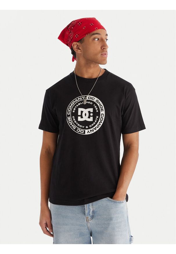 DC Shoes T-Shirt Corpo ADYZT05396 Czarny Regular Fit. Kolor: czarny. Materiał: bawełna