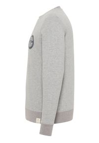 Mustang - MĘSKA BLUZA MUSTANG LOGO Ben Crewneck Mid Grey Mélange 1014159 4140