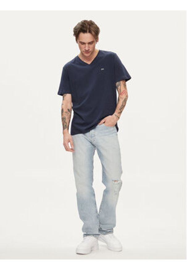 GAP - Gap T-Shirt 753771-03 Granatowy Regular Fit. Kolor: niebieski. Materiał: bawełna, syntetyk