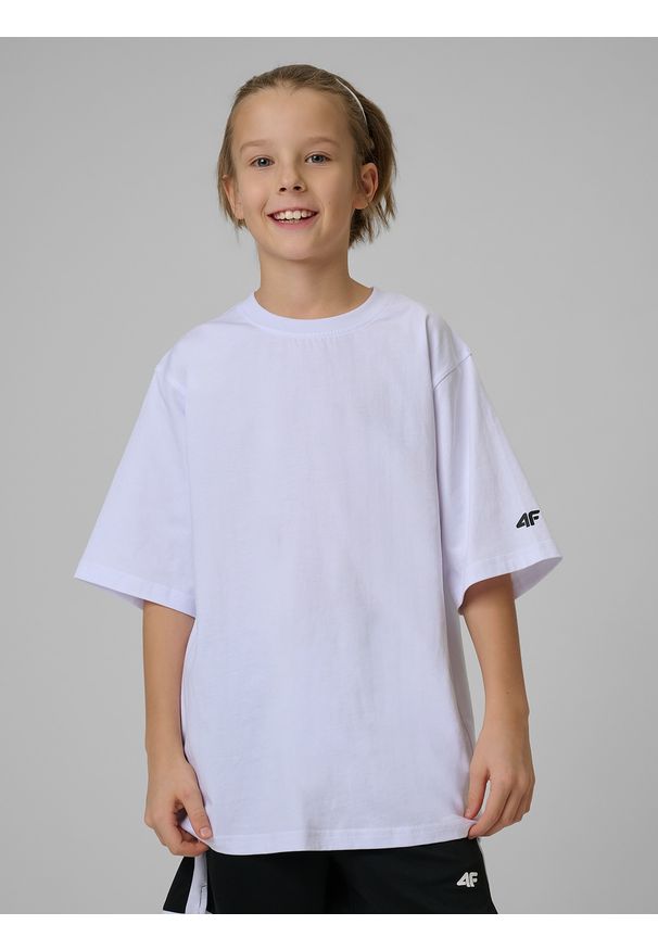 4f - 4F Komplet sportowy na WF (koszulka+spodenki+worek) chłopięcy - czarny 134/140 (8-10 lat). Kolor: czarny. Materiał: skóra, bawełna. Długość: długie. Sezon: lato. Styl: sportowy