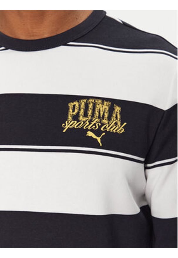Puma Bluza Class Striped 684647 Granatowy Regular Fit. Kolor: niebieski. Materiał: syntetyk, bawełna