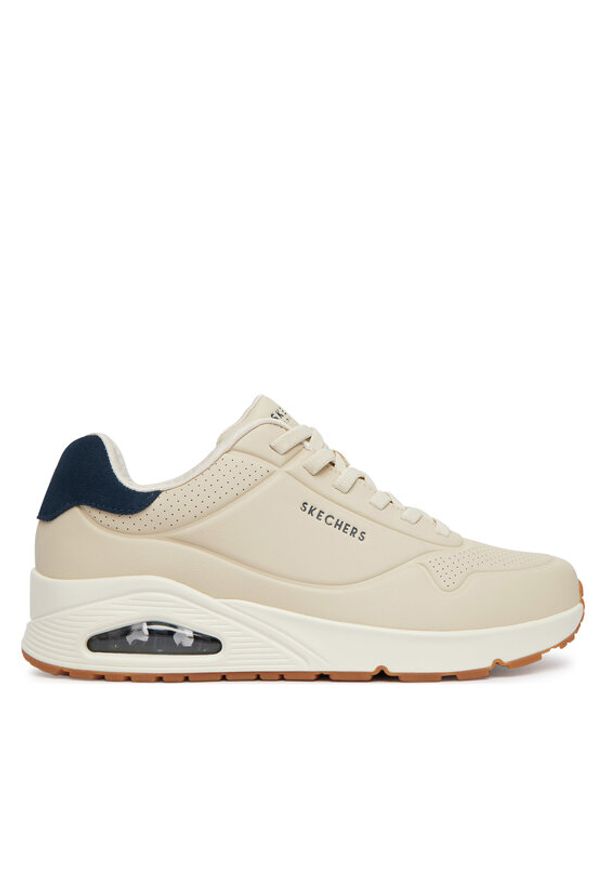 skechers - Skechers Sneakersy Uno Tailored Air 183007/NTBL Beżowy. Kolor: beżowy. Materiał: skóra