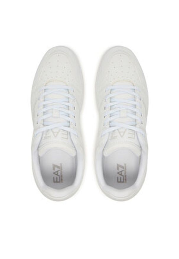 EA7 Emporio Armani Sneakersy 7X000345 AF11988 MZ038 Biały. Kolor: biały. Materiał: skóra