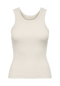 only - ONLY Top Val 15371705 Beżowy Regular Fit. Kolor: beżowy. Materiał: wiskoza #2