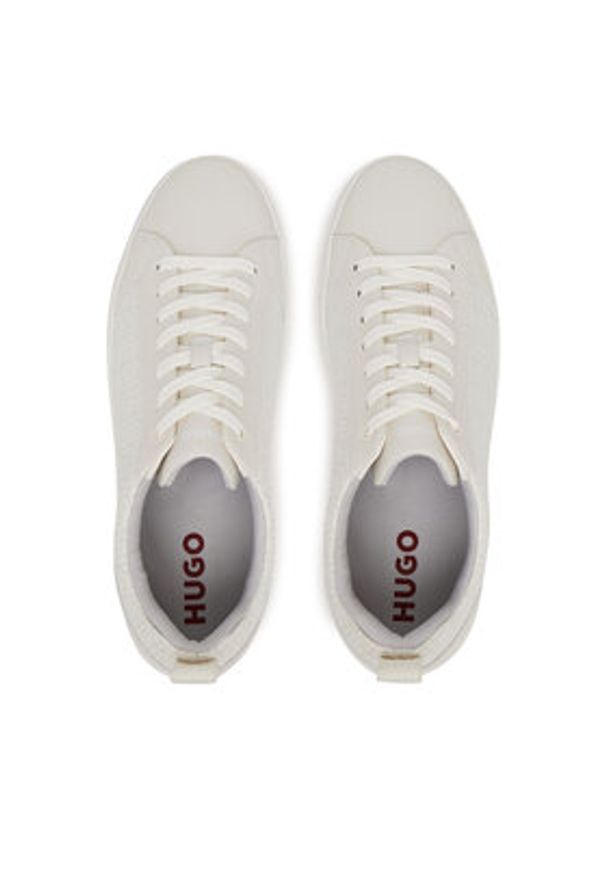 Hugo - HUGO Sneakersy Morien Tenn 50541696 Biały. Kolor: biały. Materiał: skóra
