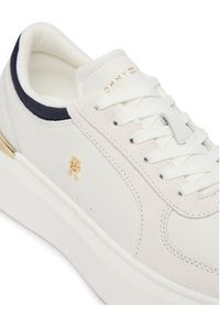 TOMMY HILFIGER - Tommy Hilfiger Sneakersy Th Satin Platform Sneaker FW0FW09307 Écru. Materiał: skóra. Obcas: na platformie #2