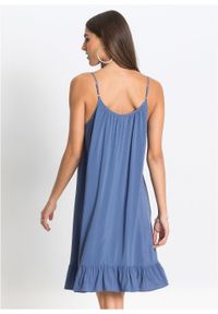 Sukienka na ramiączkach bonprix indygo. Kolor: niebieski. Długość rękawa: na ramiączkach #4
