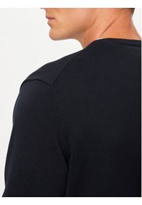 GANT - Gant Sweter Classic 8030562 Granatowy Regular Fit. Kolor: niebieski. Materiał: bawełna